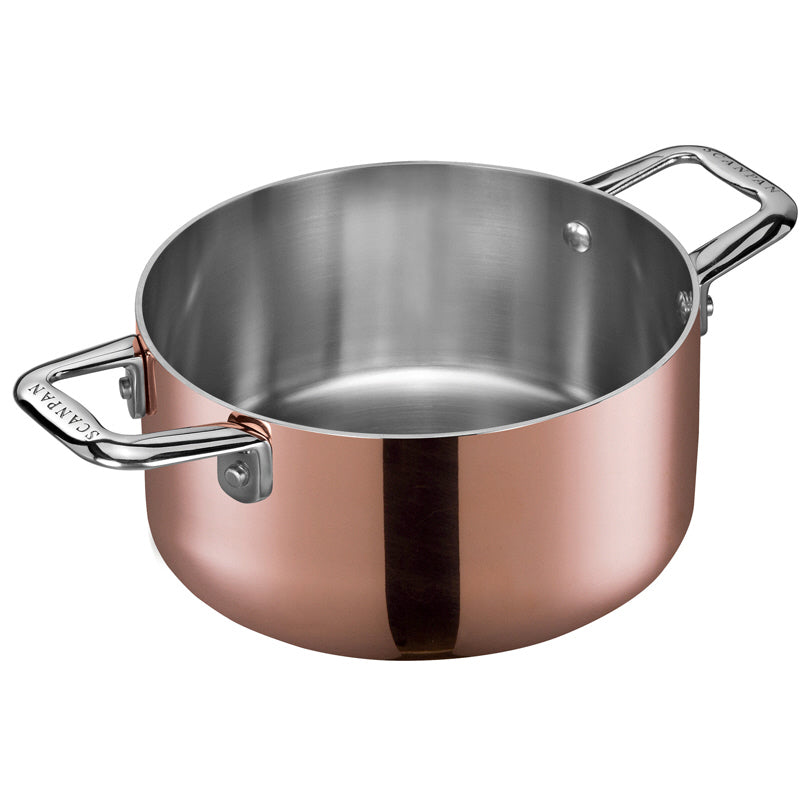 Pentola mini Maitre D'Copper con coperchio in acciaio cm Ø16x14,5