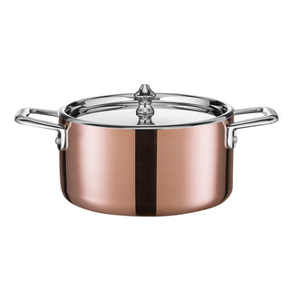 Pentola mini Maitre D'Copper con coperchio in acciaio cm Ø16x14,5