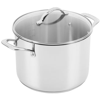Pentola alta con coperchio in vetro "STS" cm Ø24x18/l 7,2