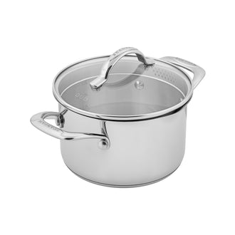 Pentola con coperchio in vetro "STS" cm Ø18/l 2,5