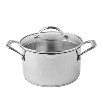 Pentola con coperchio in vetro "STS" cm Ø20/l 3,4