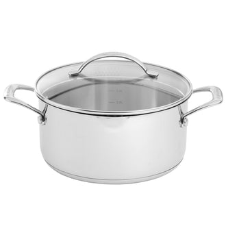 Pentola con coperchio in vetro "STS" cm Ø14/l 4,8