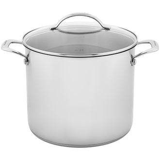 Pentola alta con coperchio in vetro "STS" cm Ø30x23/l 15