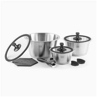 Batteria pentole "Smart - Nesto", 10 pezzi cm Ø16/20/24