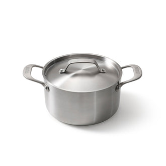 Pentola alta con coperchio "Stainless Steel" cm Ø20x11,5/l 3,3