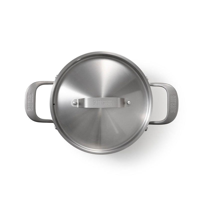 Pentola alta con coperchio "Stainless Steel" cm Ø20x11,5/l 3,3