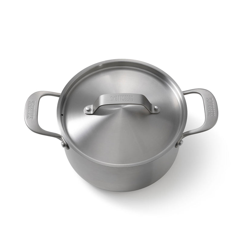 Pentola alta con coperchio "Stainless Steel" cm Ø20x11,5/l 3,3