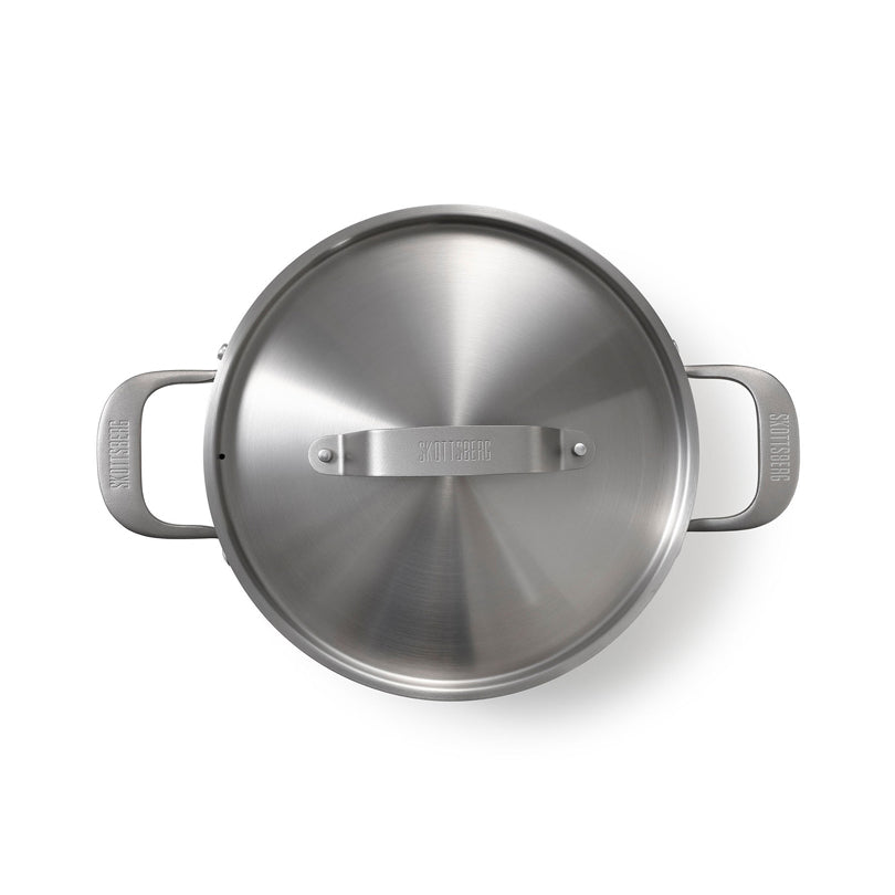Pentola alta con coperchio "Stainless Steel" cm Ø24x11,5/l 4,75