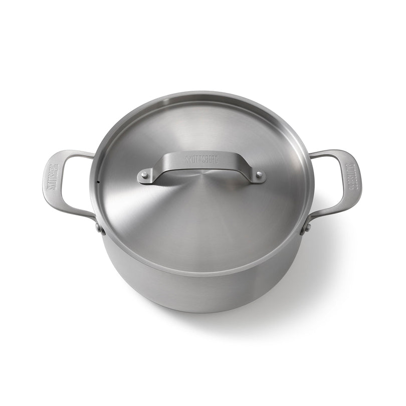 Pentola alta con coperchio "Stainless Steel" cm Ø24x11,5/l 4,75