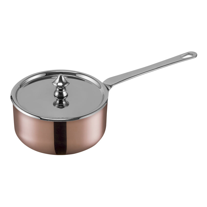 Casseruola mini "Maitre D'Copper" con manico e coperchio in acciaio cm Ø10x7,3/l 0,35