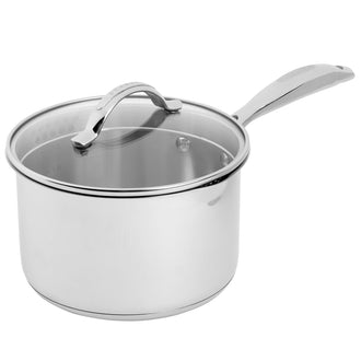 Casseruola con mancio e coperchio in vetro "STS" cm Ø18/l 2,5