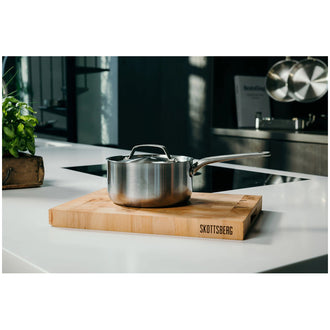 Casseruola con manico e coperchio "Stainless Steel" cm Ø14x7/l 0,1