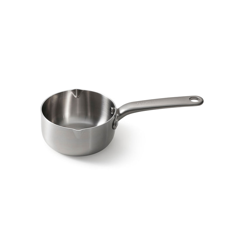 Casseruola con manico e coperchio "Stainless Steel" cm Ø14x7/l 0,1