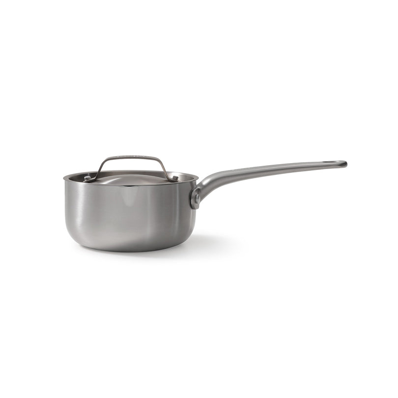 Casseruola con manico e coperchio "Stainless Steel" cm Ø14x7/l 0,1