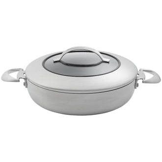 Padella bassa "CTX" con 2 manici e coperchio in vetro cm Ø26x9/l 3,7
