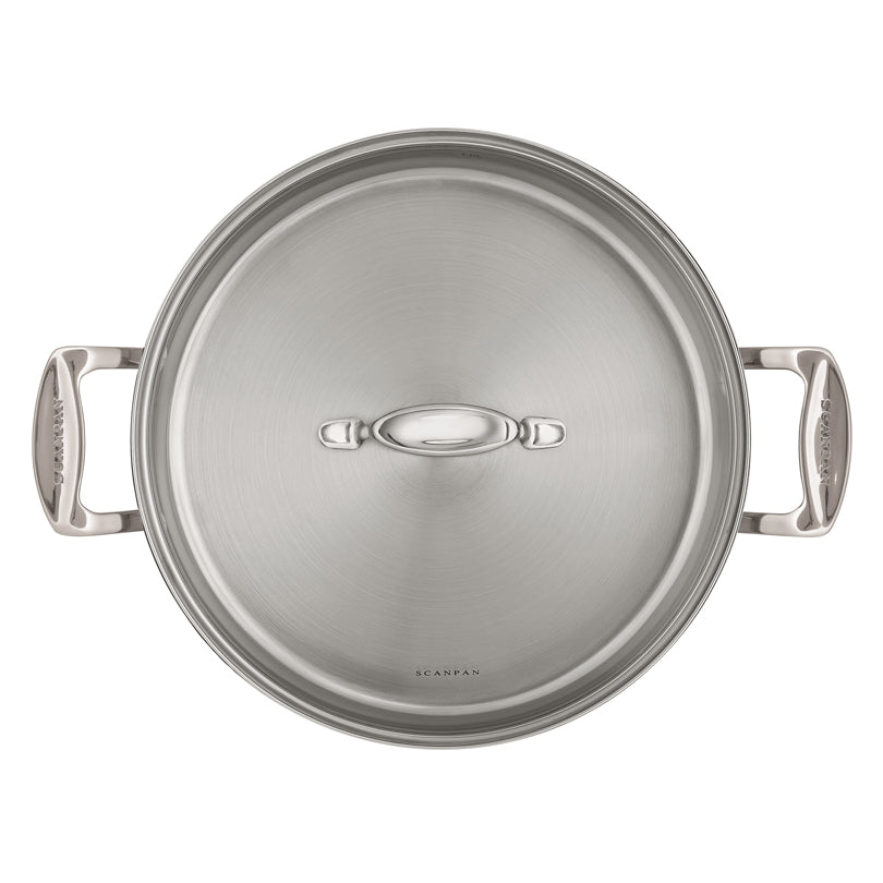 Padella alta con 2 manici e coperchio in vetro "IMPACT" cm Ø32(25,3)x7,8