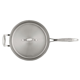 Padella alta con coperchio in vetro, maniglia e manico "IMPACT" cm Ø28x9,8/l3,2