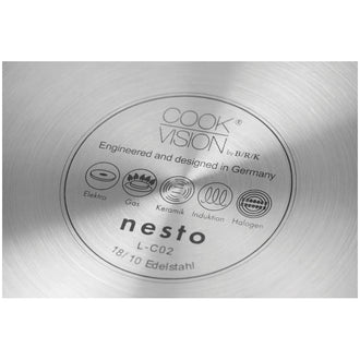 Padella alta "Nesto", satinata l 4,7/cm Ø28x9