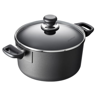 Pentola alta con coperchio in vetro "Classic Induction" cm Ø24(18,2)x13,3