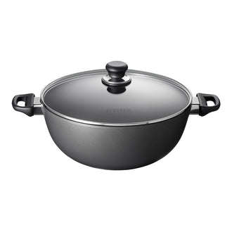 Casseruola fonda con coperchio in vetro "Classic Induction" l 6/cm Ø28x13,4
