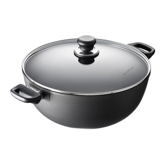 Casseruola fonda con coperchio in vetro "Classic Induction" l 6/cm Ø28x13,4