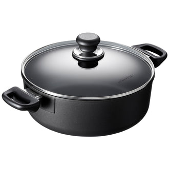 Casseruola bassa con coperchio in vetro "Classic Induction" cm Ø26(18,2)x9,7