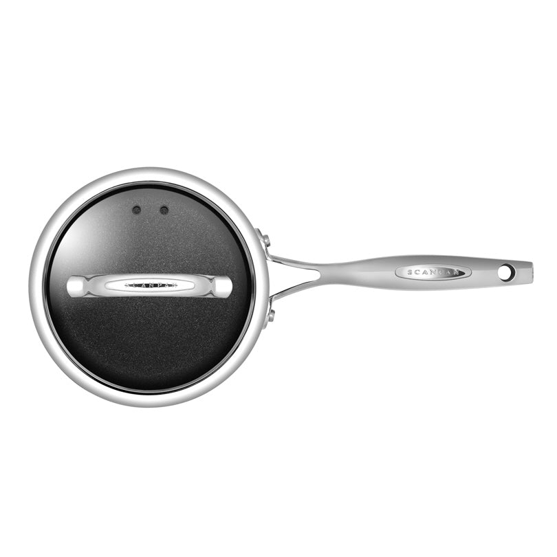 Casseruola  "HaptIQ" con manico e coperchio in vetro cm Ø16x10