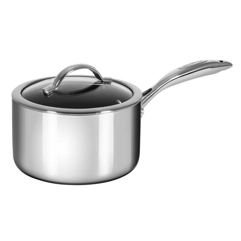 Casseruola "HaptIQ" con manico e coperchio in vetro cm Ø18x11