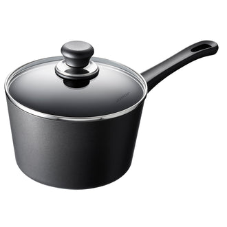 Casseruola con manico e coperchio in vetro "Classic Induction" cm Ø18(14,5)x10/l1,8