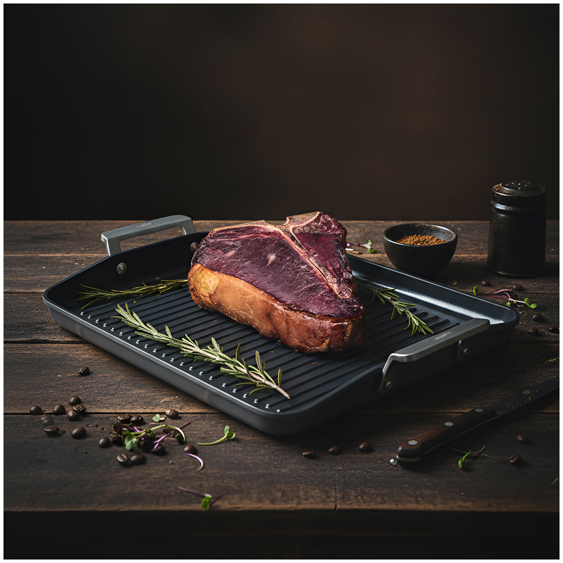 Plancia con 2 manici "Aire PFAS Free", adatta per induzione CM 35X25