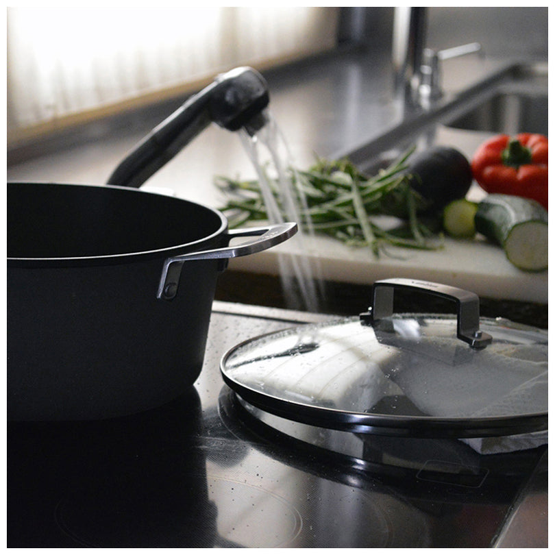 Casseruola alta "Aire" con coperchio in vetro cm 24