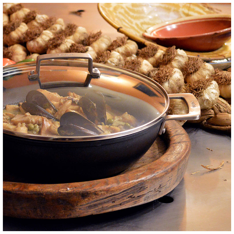 Casseruola bassa "Aire" con coperchio vetro cm 28x8