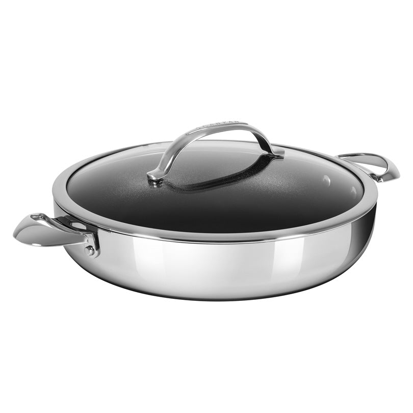 Padella alta "HaptIQ" con 2 manici e coperchio in vetro cm Ø32x7/l 4,8