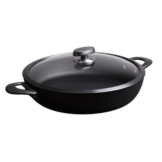 Padella alta con 2 manici e coperchio in vetro "Pro SB+ Induction" cm Ø32/l 4