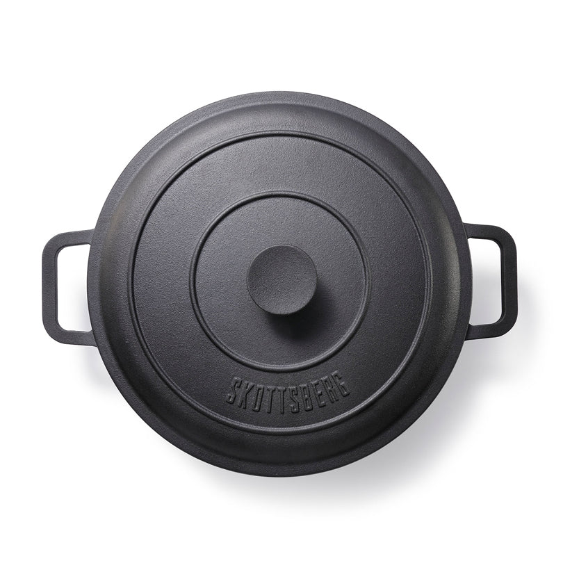 Casseruola con coperchio "Cast Iron", alta cm Ø28x13/l 5,5