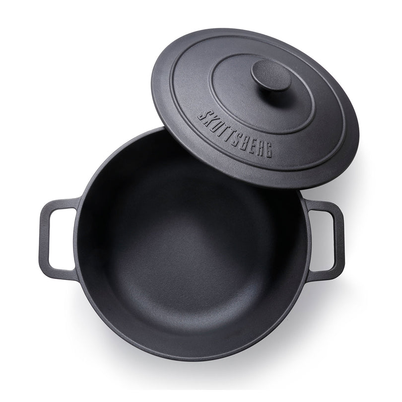 Casseruola con coperchio "Cast Iron", alta cm Ø28x13/l 5,5