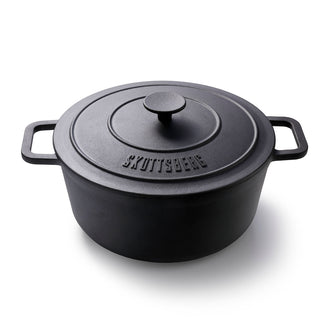 Casseruola con coperchio "Cast Iron", alta cm Ø28x13/l 5,5