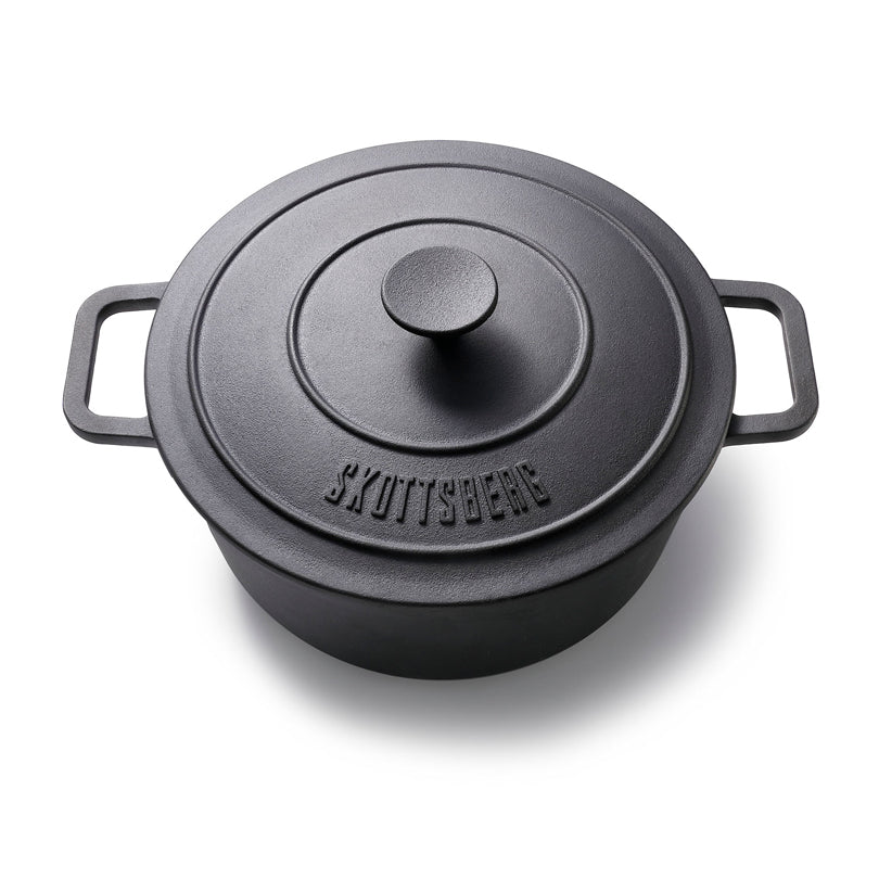 Casseruola con coperchio "Cast Iron", alta cm Ø28x13/l 5,5