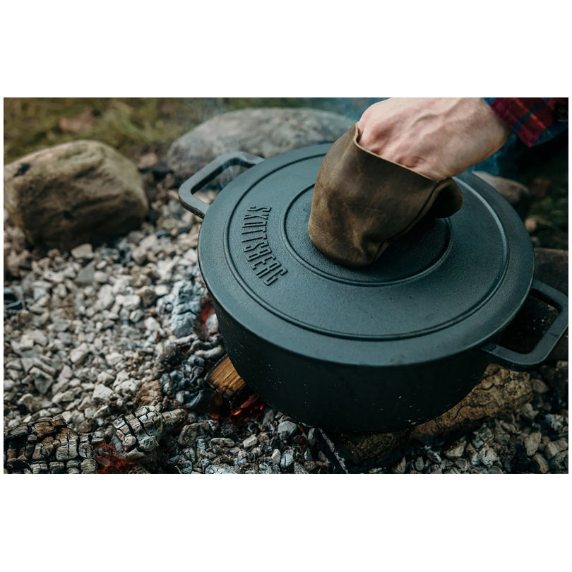 Casseruola con coperchio "Cast Iron", alta cm Ø28x13/l 5,5