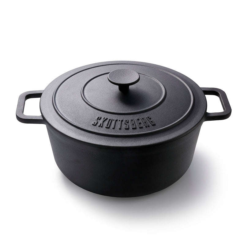 Casseruola con coperchio "Cast Iron", alta cm Ø28x13/l 5,5