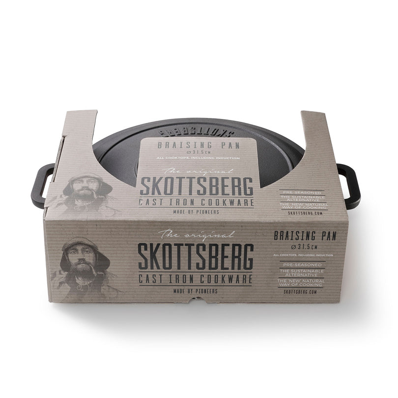 Casseruola con coperchio "Cast Iron", bassa cm Ø31,5x6/l 3