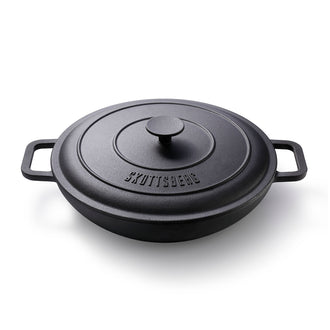Casseruola con coperchio "Cast Iron", bassa cm Ø31,5x6/l 3