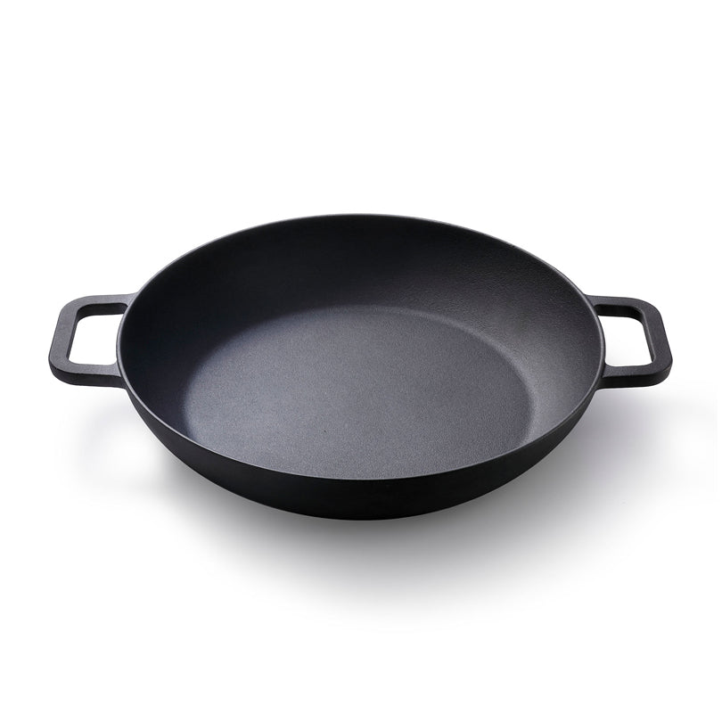 Casseruola con coperchio "Cast Iron", bassa cm Ø31,5x6/l 3