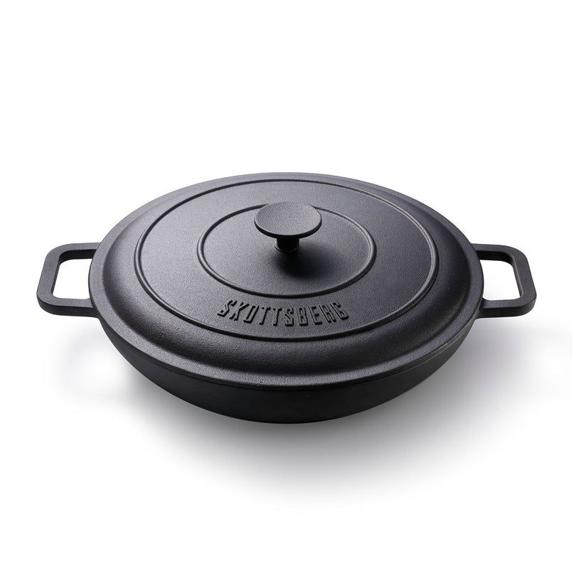 Casseruola con coperchio "Cast Iron", bassa cm Ø31,5x6/l 3
