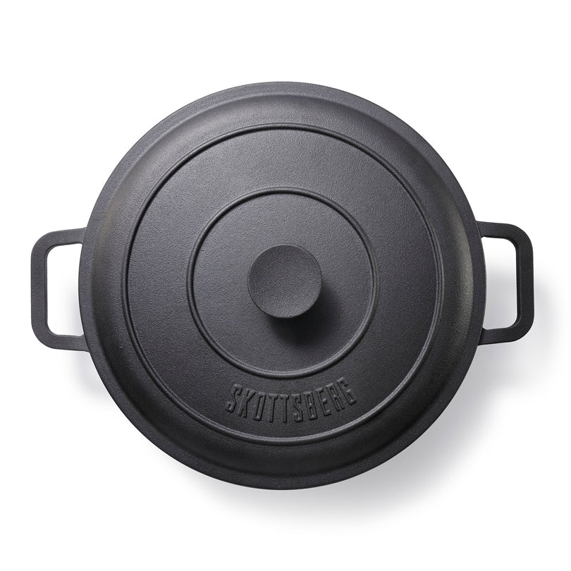 Casseruola con coperchio "Cast Iron", bassa cm Ø31,5x6/l 3