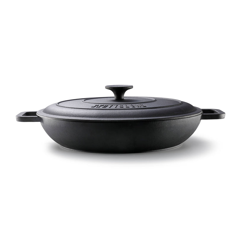 Casseruola con coperchio "Cast Iron", bassa cm Ø31,5x6/l 3