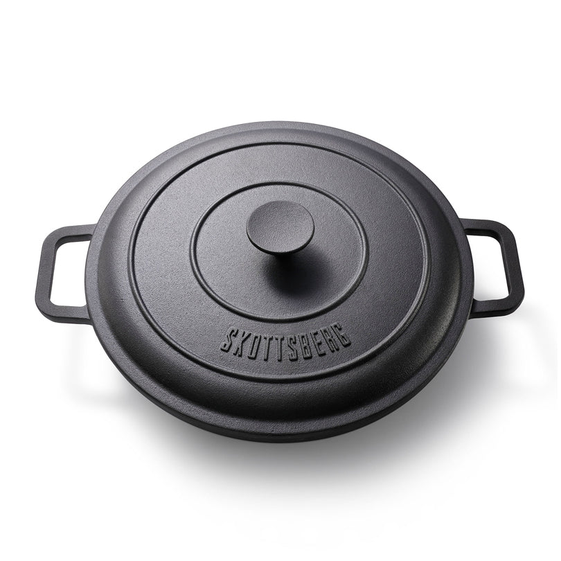Casseruola con coperchio "Cast Iron", bassa cm Ø31,5x6/l 3