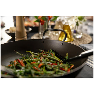 Padella Wok Wadjan "Carbon Steel" con 2 manici laterali cm Ø33x8,5