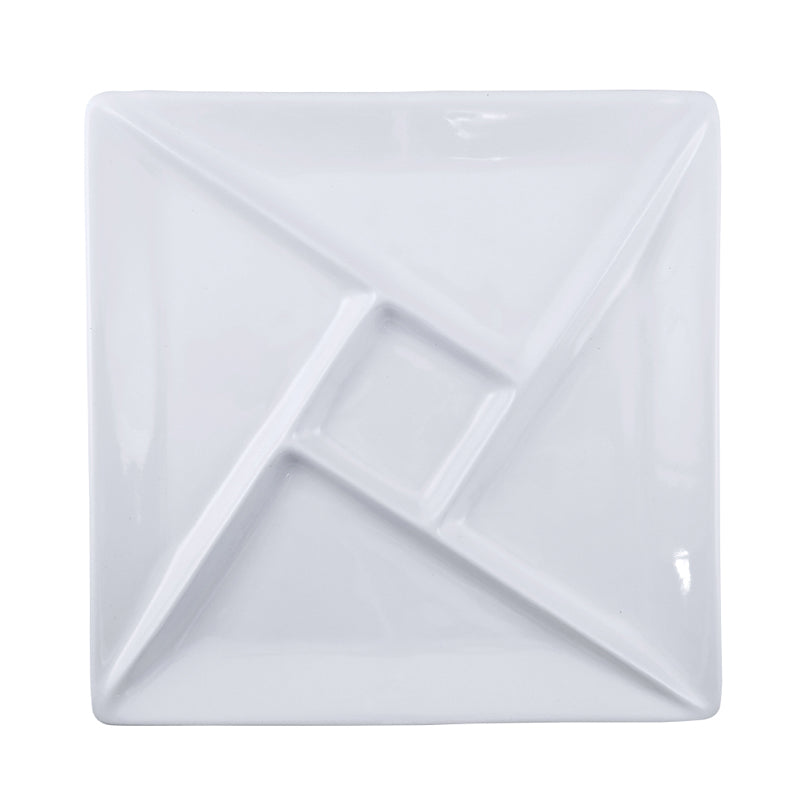 Piatto fonduta/raclette quadrato, confezione 4 pezzi cm 26x26