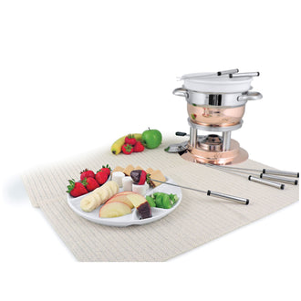 Piatto fonduta/raclette tondo, confezione 4 pezzi cm Ø25,5